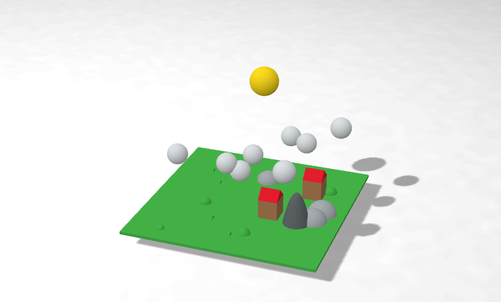 Codeblock design Random scene generator - Tinkercad