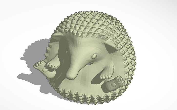 3D design hedgehog ball cover - Tinkercad
