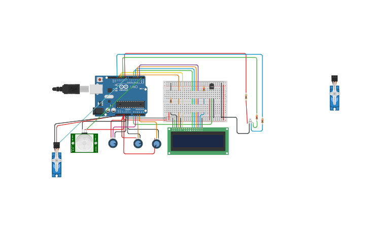 Circuit design Water quality monitoring system - Tinkercad