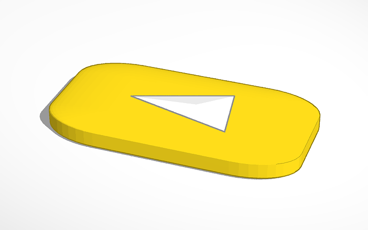 Youtube Gold Play Button Tinkercad