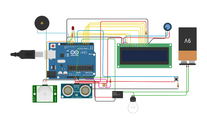 Circuit design Умный почтовый ящик - Tinkercad