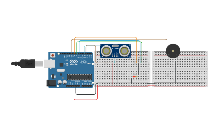 Circuit design LIQUID LEVEL SENSOR - Tinkercad