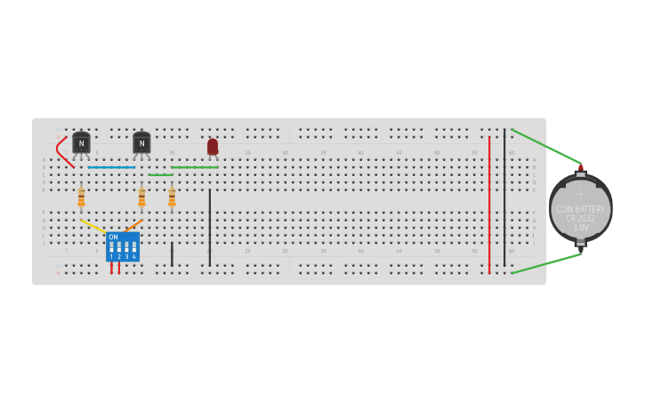 Circuit design AND GATE | Tinkercad