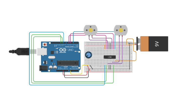 Circuit design Second Task - Tinkercad