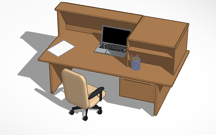 3D design My desk - Tinkercad