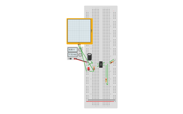 Circuit design A BLINKING LED CIRCUIT | Tinkercad