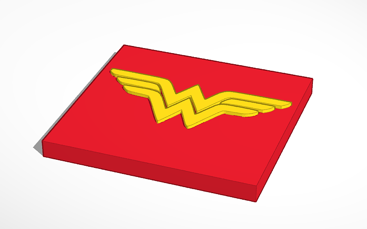 Download 3D design Wonder Woman SVG | Tinkercad