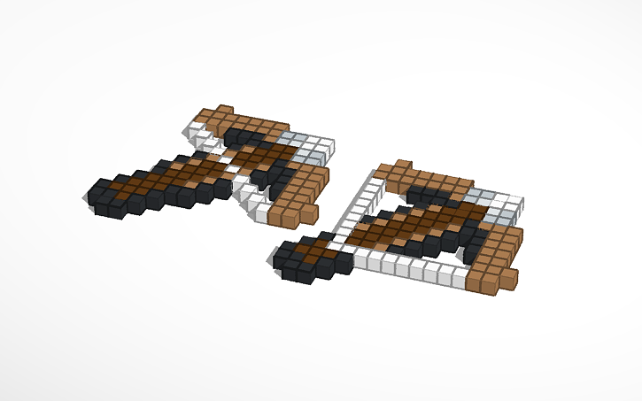 printable Minecraft crossbow | Tinkercad