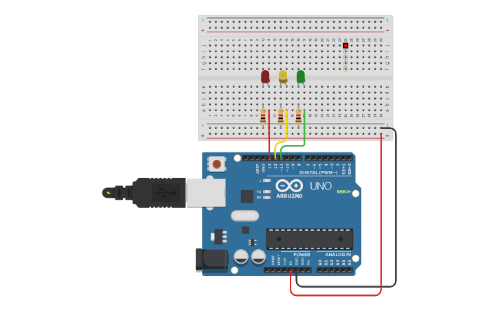 Circuit design arduino uno - Tinkercad