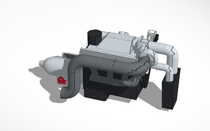 3D design TURBO 4 SİLİNDİR MOTOR | Tinkercad