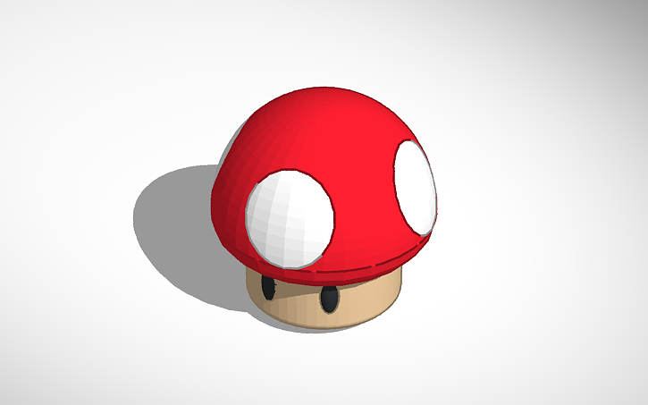 3D design mario mushroom - Tinkercad