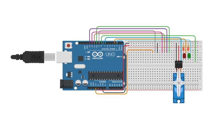 Circuit design Accès RFID - Tinkercad