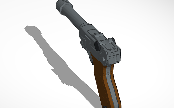 3d Design Luger P08 Tinkercad 4453