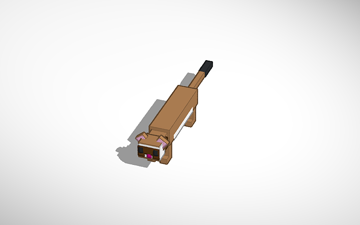 3D design Minecraft ferret - Tinkercad