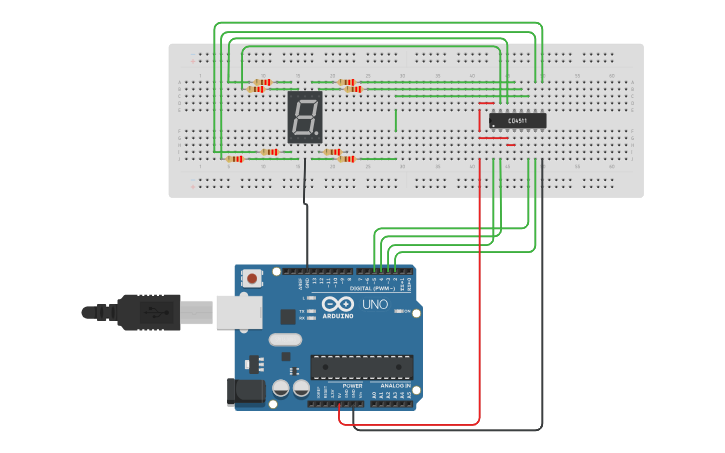 Circuit Design Serial In Output With Menu - Tinkercad