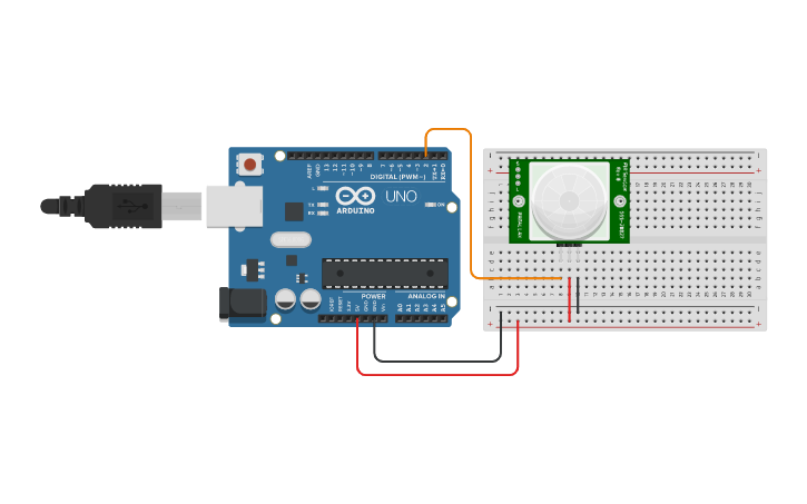 Circuit design sensor_pir_arduino | Tinkercad