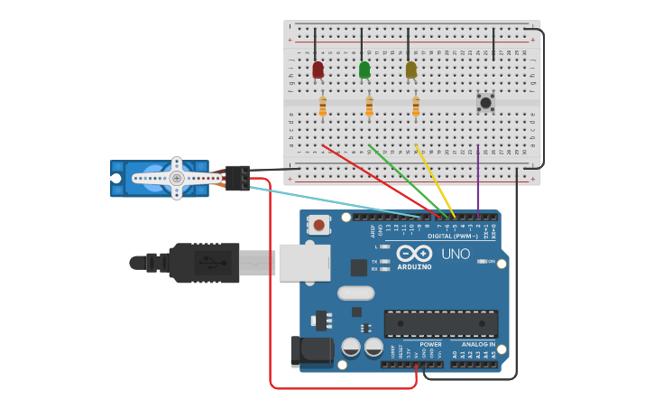 Circuit design String Communication - Tinkercad