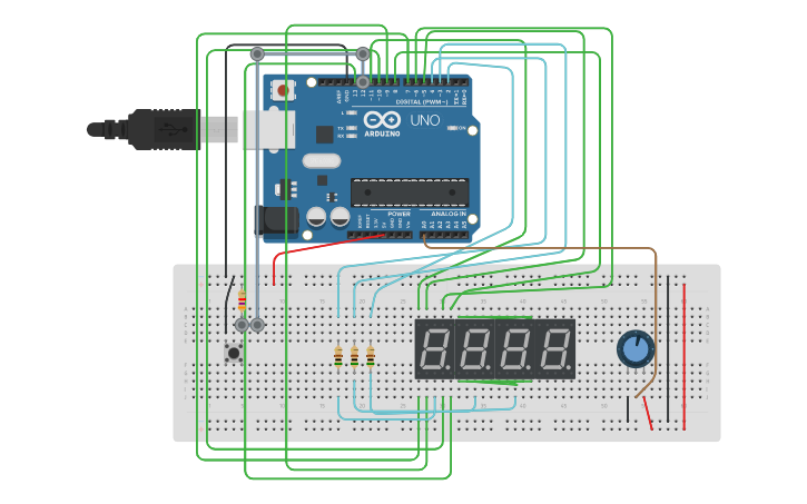 Circuit design 7 - сегментн | Tinkercad