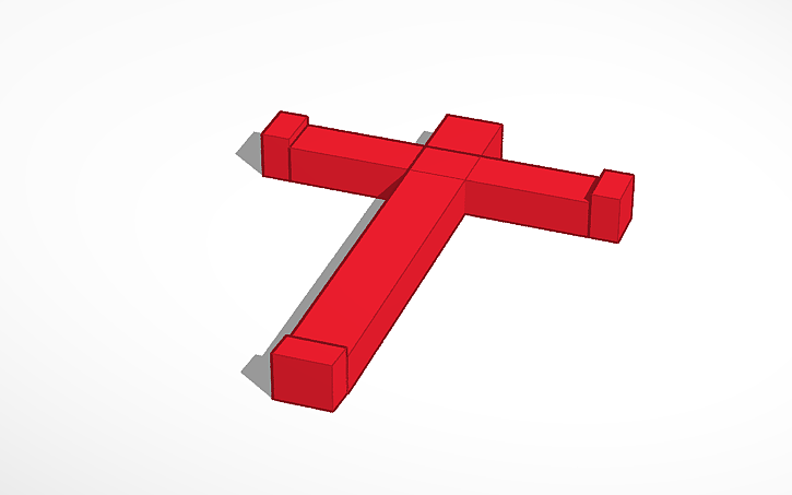 3D design Cross necklace - Tinkercad