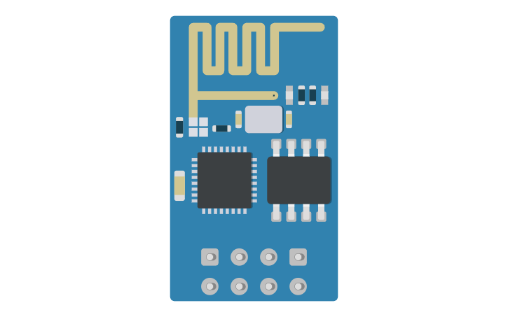 Circuit design modulo wifi - Tinkercad