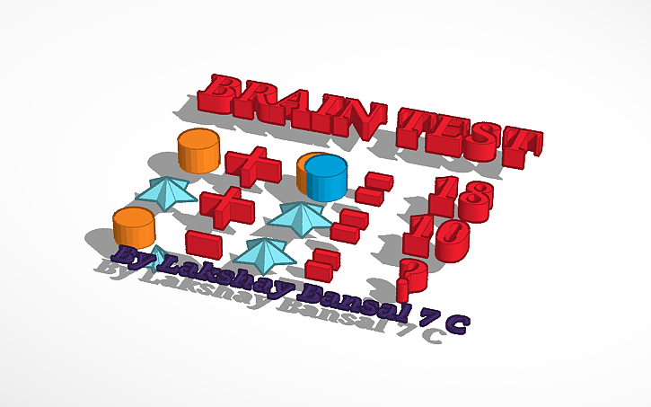 3D design Brain Exersize - Tinkercad