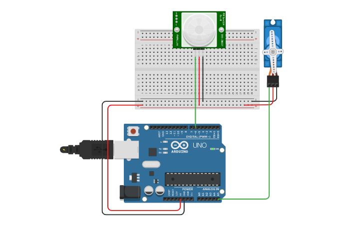 Circuit design motion for camera - Tinkercad