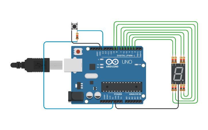 Circuit design 7 SEGMENT | Tinkercad