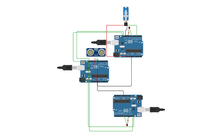 Circuit design Arduino Master and Slave - Tinkercad