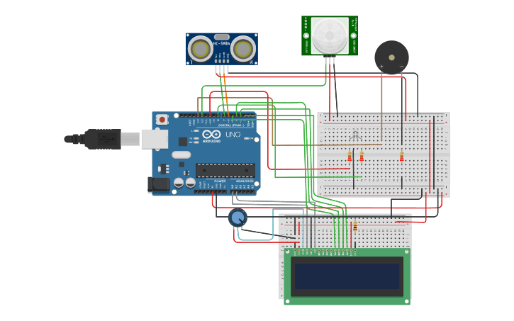 Circuit design Arduino board | Tinkercad