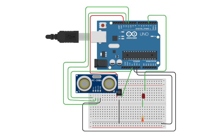 Circuit design Sensor IR - Tinkercad