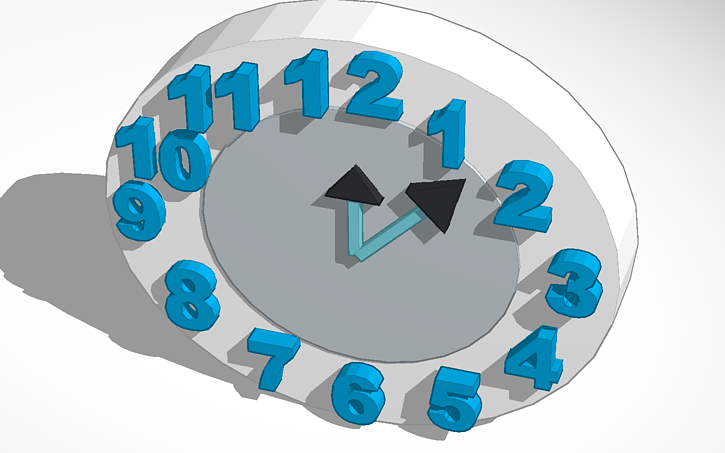 3D design Clock - Tinkercad