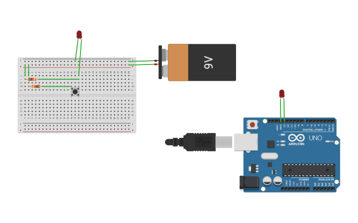 Circuit design Blinking Arduino - Tinkercad