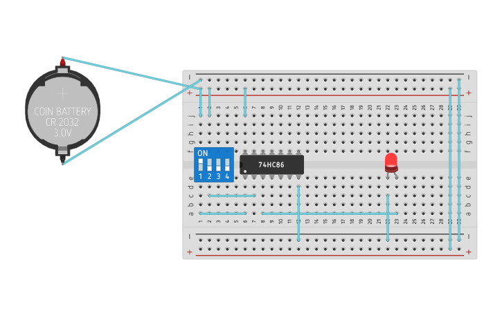 Circuit design exor circuito puerta | Tinkercad