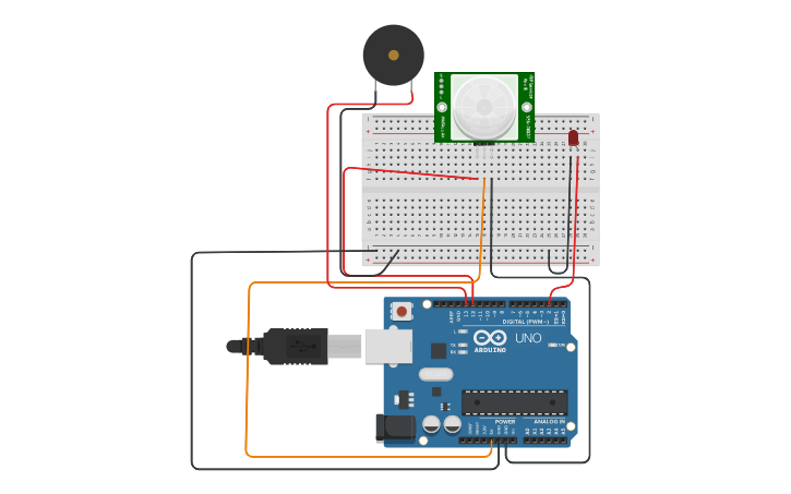 Circuit design PIR 62711809 | Tinkercad