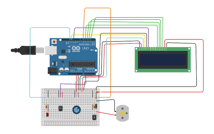 Circuit design temperature control - Tinkercad