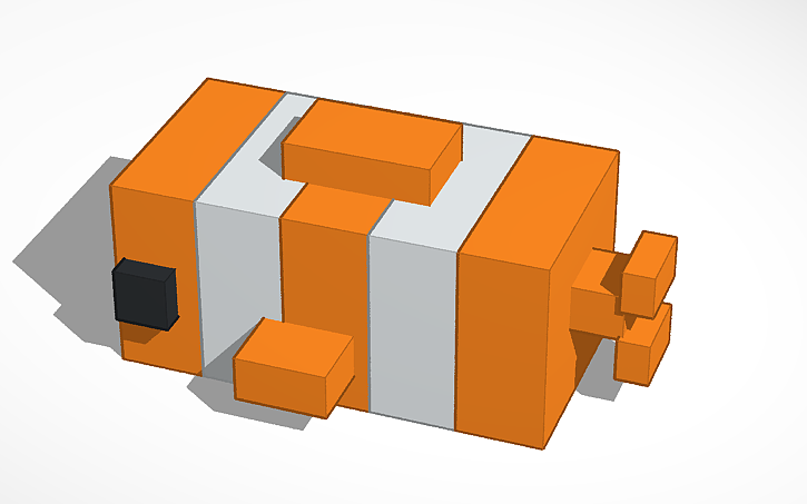 3D design tiny little minecraft fish (OLD) - Tinkercad