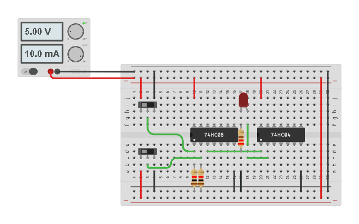 Circuit design EX 2c, figura 4a ex. 2.1 | Tinkercad