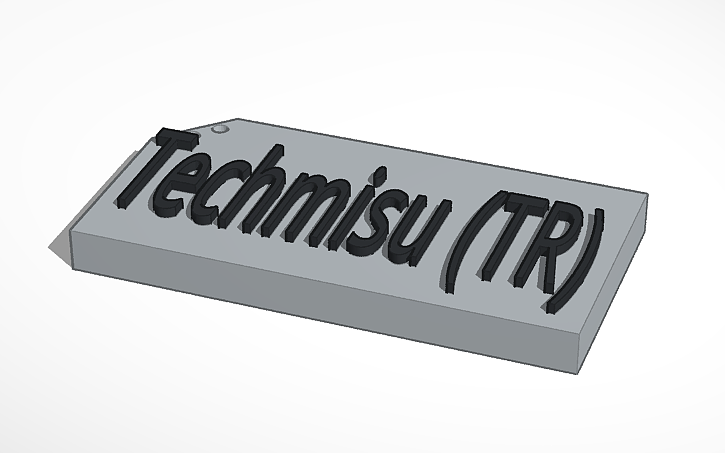 3D design techmisu (TR) keycard - Tinkercad