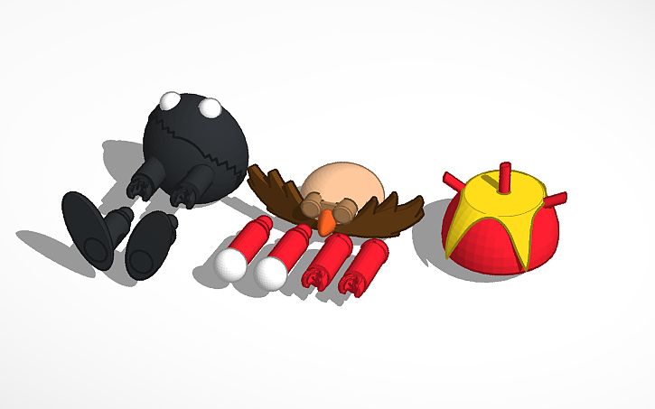 3D design Sonic The Hedgehog Action Figure Classic Eggman 3D Printable ...