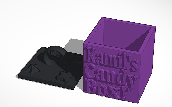 3d Design Candy Box Tinkercad