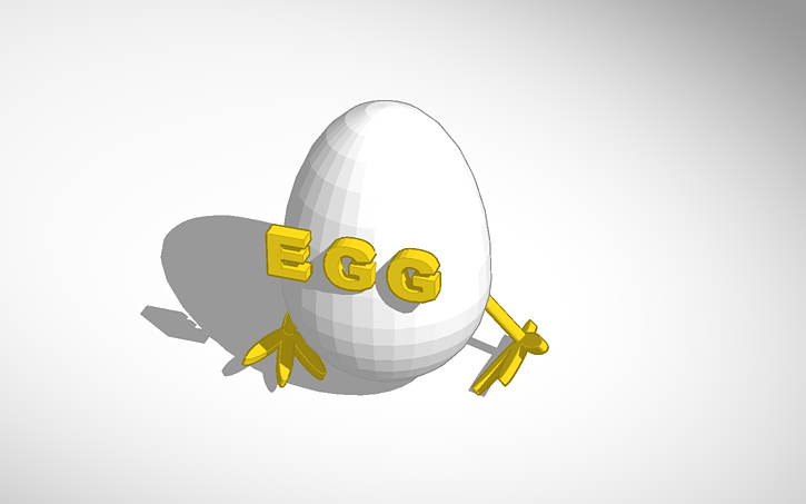 3D design EGG - Tinkercad
