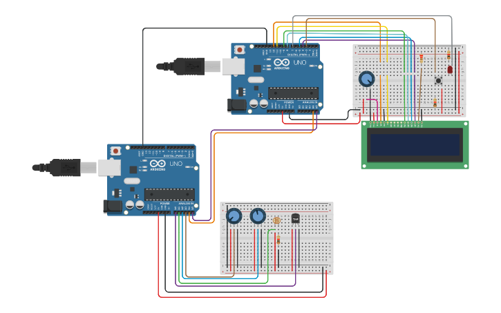 Circuit design Complete circuit CAFFIN - Tinkercad