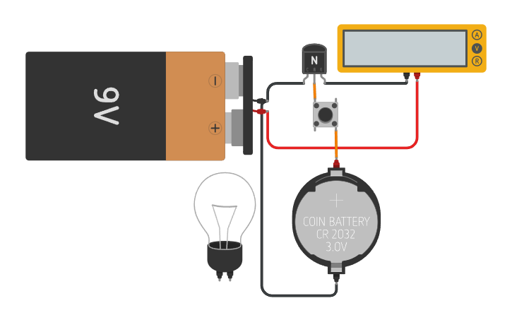 Circuit design NPN - Tinkercad