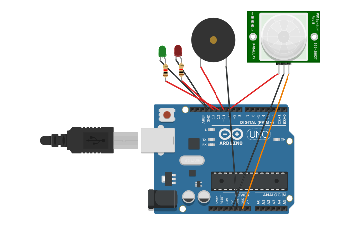 Circuit design PIR sensor(1) | Tinkercad