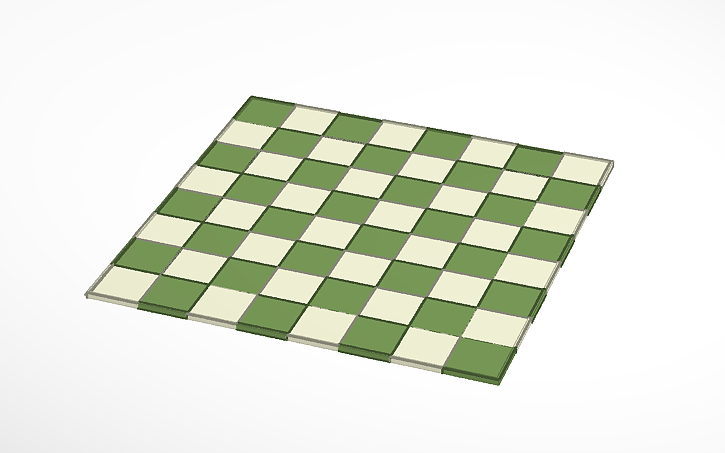 3D design Chess Board - Tinkercad