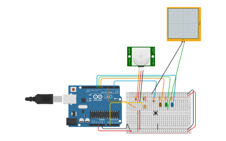 Circuit design Interrupciones con Arduino Uno - Tinkercad