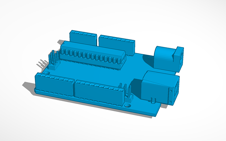 3D design Arduino - Real Scale - Tinkercad