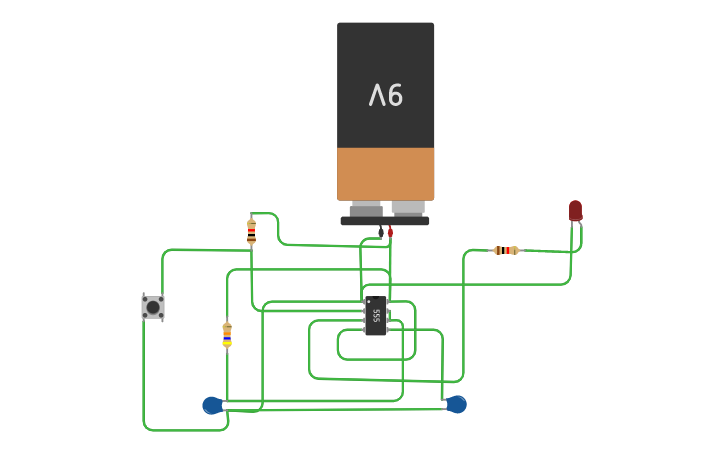 Circuit design Monostable multivibrator using 555 - Tinkercad