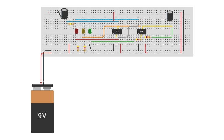 Circuit Design Traffic Light Tinkercad 2122