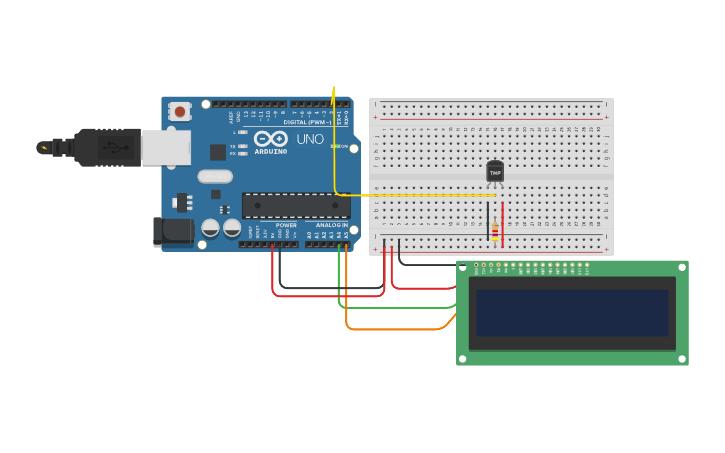 Circuit design lcd - Tinkercad